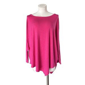 Open-Back Long Sleeve yoga Top – Pink – L